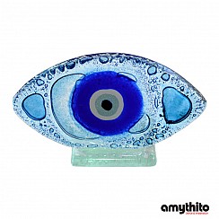Glass eye t-light holder 12x7.5x6 - amythito 0653390